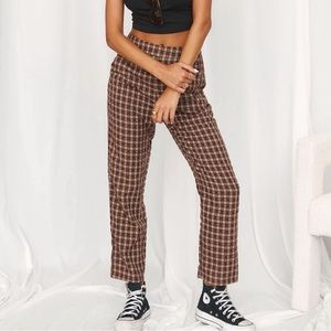 12th Tribe Bishop Tan Checkered Pants